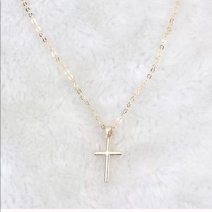 Gold cross necklace!